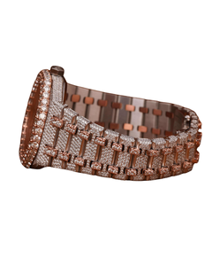 Montre-bracelet en diamant Moissanite pour hommes très vendue bracelet en acier inoxydable mouvement japonais style hip hop glacé - Product Image 2