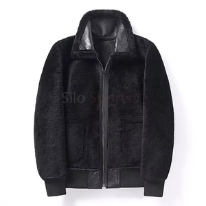 Chaqueta Bomber de Cuero Genuino con Revestimiento de Lona, Estilo Urbano, Holgada, con Parches Bordados, Cuello Mao, Impermeable, con Capucha y Bolsillos Tipo Cargo - Product Image 6