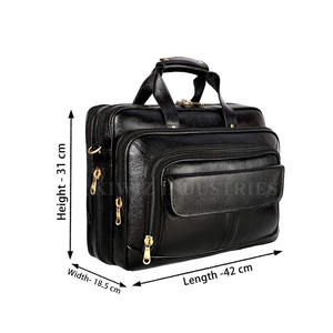 2024 vente en gros véritable 100% sac d'ordinateur portable en cuir de haute qualité sac d'ordinateur portable en cuir pour unisexe avec personnalisation - Product Image 6