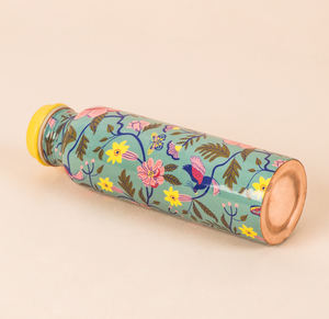 Botella de cobre sin juntas Botella de cobre de agua impresa con esmalte puro para oficina y viajes - Product Image 3