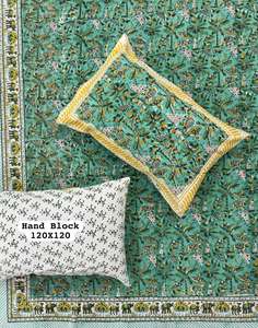 ผ้าห่มผ้าคลุมเตียงผ้าฝ้าย200TC ลายดอกไม้สไตล์อินเดียผ้าปูที่นอนคุณภาพดีตกแต่งบ้านสไตล์โมเดิร์น - Product Image 1