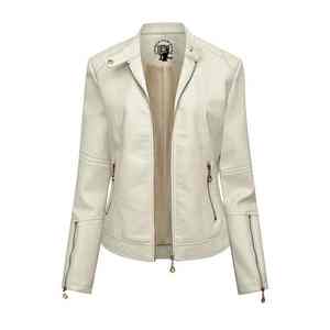 Veste de sport décontractée personnalisée pour femmes grande taille en cuir nouveauté imperméable avec doublure en fausse laine et nylon spandex - Product Image 1