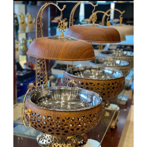 Plato de frotamiento para servir comida de diseño atractivo para eventos de catering Calentador de buffet Plato de catering para suministros de restaurante - Product Image 5