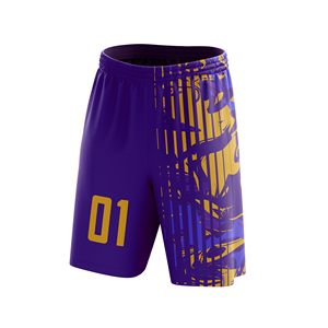 Short de basket-ball imprimé à séchage rapide adulte grande taille respirant antibactérien conception de logo personnalisé 100% polyester Bsci vente en gros - Product Image 3