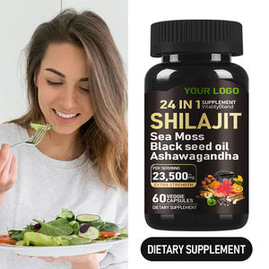 純ヒマラヤ産オーガニックシラジット、シーモス、ブラックシードオイル、アシュワガンダ、ロディオラ、ゴボウ、高麗人参、冬虫夏草、イチョウ葉、シラジットカプセル - Product Image 4