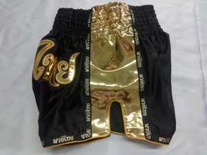 กางเกงขาสั้นแบบไทยกางเกงผ้าซาตินโพลีเอสเตอร์100% กางเกงมวยไทยพิมพ์โลโก้ได้ตามต้องการผลิตในปากีสถาน - Product Image 3