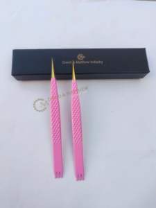 แหนบขนตาสแตนเลสแบบญี่ปุ่นแบบแยกเส้นใยเครื่องมือความงามแบบมืออาชีพสำหรับขนตา - Product Image 4