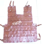 Mittelalter liche Leder Soldat Jacke Viking SCA Renaissance Larp Cosplay Tragbare Rüstung Für Herren Braune Lederjacke