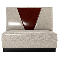 Bancs de restaurant commerciaux en similicuir rembourrés gris et beige pour hôtel, café, ensemble de mobilier