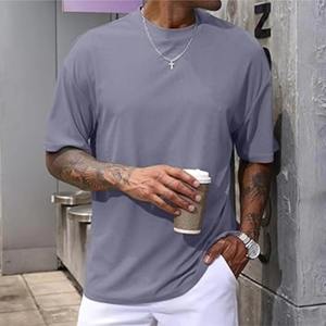 Camiseta de Hombre Lisa Personalizable al por Mayor, Cuello Redondo, Juvenil, de Secado Rápido y Transpirable, 100% Algodón y Fibra de Bambú, 300 Gramos, Alta Calidad - Product Image 3