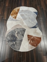 NOUVEAU Tapis persan et turc tendance fabriqué à la machine Goldenmoon - Poil long 100% polypropylène, résistant aux taches, antidérapant, adapté aux animaux domestiques