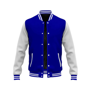 Chaqueta Universitaria de Béisbol con Mangas de Cuero y Bordado Chenille con Logotipo Personalizado para Hombre, Chaqueta Bomber Varsity de Invierno - Product Image 2