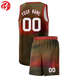 Pantalones cortos de baloncesto de verano con logotipo personalizado para hombre, cuello en V e impresión por sublimación completa, uniforme de baloncesto de talla grande BSCI - Product Image 4