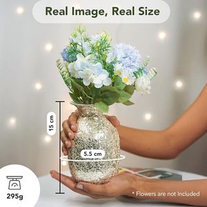 Vase à fleurs en métal en gros, décoration de bureau à domicile, vase à fleurs en métal argenté moderne à prix avantageux - Product Image 3