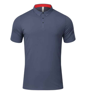 Camisetas Azules de Último Diseño para Hombre, 100% Algodón, Tejido de Alta Calidad, Transpirable, Manga Corta, Color Sólido - Product Image 1