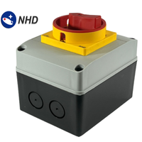 Sectionneur à came NDS-303G5AX 3 pôles 32A Protection IP66 Certifié TUV/CE/cULus Boîtier jaune Cadre 67x67mm