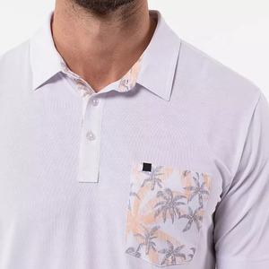 Polo con solapa de dos botones, camiseta de ocio de alta calidad - Product Image 4