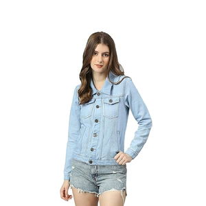 Veste en jean lavée pour femme, tendance, respirante, écologique, pour l'hiver, exportation personnalisée, Bangladesh, prix bas, coton de haute qualité - Product Image 1