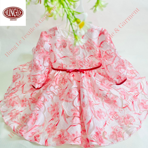 Venta al por mayor vestido de princesa de estilo europeo para niñas floral manga corta hasta la rodilla diseño transpirable - Product Image 2