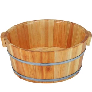 Bol à pédicure en bois, bol pour les pieds, pour la maison et le salon, thérapie relaxante avec design martelé, exportateur indien - Product Image 3