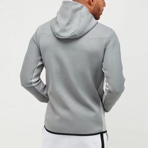 Conjunto Deportivo con Capucha Cortavientos Personalizable para Hombre, Talla Grande, Invierno, Transpirable, Algodón, Logotipo Personalizado, Diseño Sólido, 100% Algodón - Product Image 3