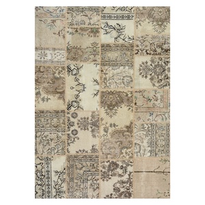 Tapis de salon en chenille antidérapant, imprimé numérique, style ethnique Kilim, beige et marron, lavable en machine, vente en gros - RUGS DEPOT LXDP-0043 - Product Image 1