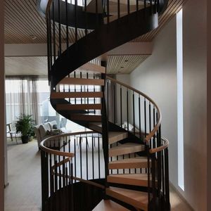 Kits d'escaliers préfabriqués conformes au Code commercial, antidérapants, pour la conception de bâtiments publics, pour un <span class=keywords><strong>escalier</strong></span> <span class=keywords><strong>en</strong></span> colimaçon - Product Image 1