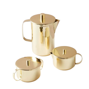 Juego de té de metal de lujo Diseño elegante Material de alta calidad Perfecto para amantes del té de hogar y oficina y entretenimiento - Product Image 6