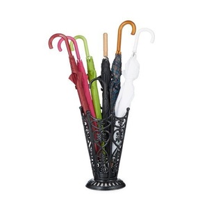 Modern Metal <b>Umbrella</b> Holder with Powder Coated Steel Frame Perfect for <b>Indoor</b> Outdoor Patios and Reception Areas - Product Image 1