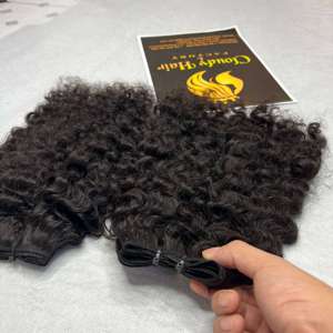 Extensions de cheveux humains bouclés bruts birmans, qualité supérieure, cuticules alignées, cheveux humains bouclés naturels vietnamiens - Product Image 3