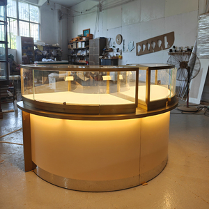 Tủ trưng bày đồng hồ trang sức cao cấp có đèn LED, mặt kính vàng, thiết kế nội thất cửa hàng trang sức, <span class=keywords><strong>logo</strong></span> tùy chỉnh - Product Image 6