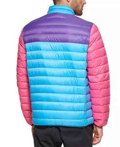 Men's Lightweight Waterproof Reversible Bomber <b>Jacket</b> Custom Logo Plus Size with Stand Collar <b>Packable</b> Hooded Polyester/Cotton - Product Image 2