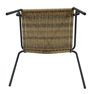 Modern Waterproof Outdoor Stacking <b>Chair</b> with <b>Metal</b> Woven Design for Dining - Product Image 5