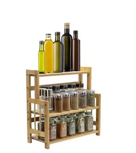 Armoire en bois massif de qualité durable étagère à épices organisateur de stockage pour la maison cuisine hôtel stockage restaurant utiliser étagère à épices - Product Image 5