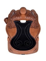 Selle Western pour enfants de 10 pouces en cuir de buffle 100 %, logo personnalisé, motif floral sculpté à la main, siège rembourré doux et durable, outillage personnalisé pour enfants