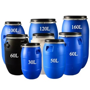 Nouvelle fût en plastique HDPE bleu de 200 L de qualité alimentaire et seau en fer, bidons recyclables pour l'eau, l'huile et l'emballage alimentaire - Product Image 6