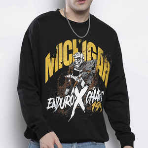 Sweat-shirt à col rond noir pour homme, imprimé cool, coupe classique, manches longues, pull décontracté, idéal pour l'automne - Product Image 5