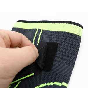 3D Nylon spandex élastique tricot compression genouillère stabilisateurs respirant et réglable genouillère - Product Image 4