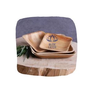 Ustensiles de cuisine jetables feuille de palmier assiette Areca plat pique-nique assiette Areca fabriqué au Vietnam produit d'usine bambou - Product Image 2