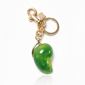Llavero de mosquetón de acrílico con cereza roja y pimiento, bonito colgante portátil para bolso, colgante de cristal de cuarzo transparente, regalo de cumpleaños - Product Image 2