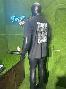 Mode estivale T-shirts pour hommes Nouveau design 100% coton imprimé col en O à manches courtes personnalisable T-shirt ample pour hommes - Product Image 3