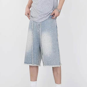 Offre Spéciale coton fait léger hommes strass Shorts respirant coupe ample meilleure vente Shorts pour hommes - Product Image 2