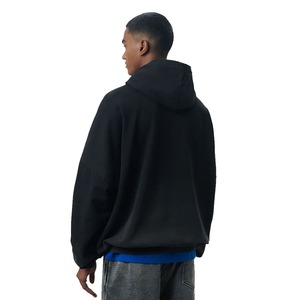 Logo personnalisé 500 GSM Hip Hop Style hommes pull à capuche noir coupe coudre goutte épaule chaud pour l'hiver 2025 - Product Image 3