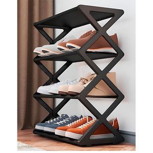 Scarpiera Myrva a 3 Ripiani in Metallo, Autoportante, Salvaspazio, Arredamento Moderno per Soggiorno - Product Image 6