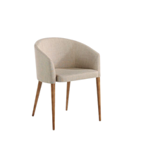 Chaise de salle à manger en bois de style nordique meubles de salon de chaise de coquille naturelle pour le restaurant d'hôtel