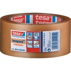 Cinta de Embalaje de PVC TESAPACK 4124 Incolora, Longitud 66m, Ancho 50mm, Rollo para TESA, para Uso en Oficina - Product Image 1