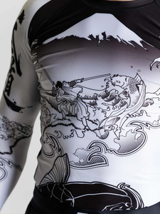 Vente en gros 240GSM 85% Polyester et 15% Spandex qualité supérieure à manches courtes Rash Guard BJJ Training Gear - Product Image 2