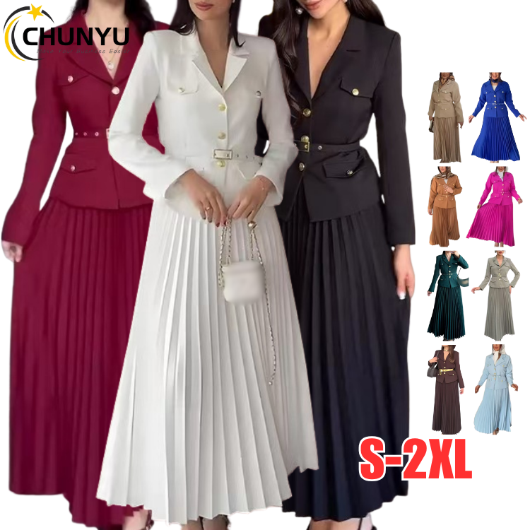 Best Selling Plus Size Ladies Long Skirt Suits Elegant Casual