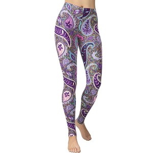 Mallas de Yoga sublimadas con cintura elástica, pantalones de gimnasio para Fitness, mallas transpirables para mujer, mallas de entrenamiento para gimnasio, Talle alto OEM - Product Image 2