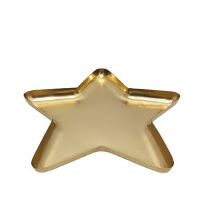 Plateau de service de forme ronde en métal de vente chaude en couleur or pour les hôtels et les restaurants plateau de service de nourriture de table fait à la main - Product Image 4